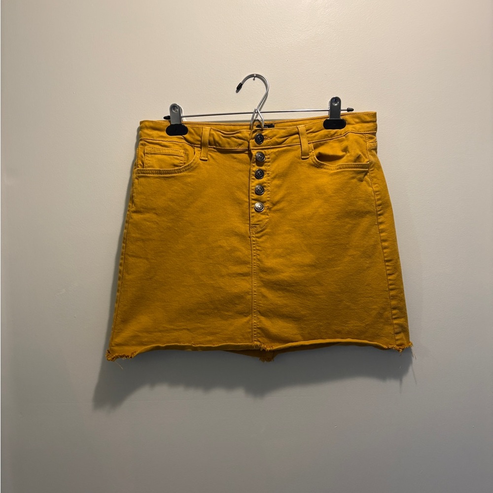 Just Black Yellow Mini Skirt